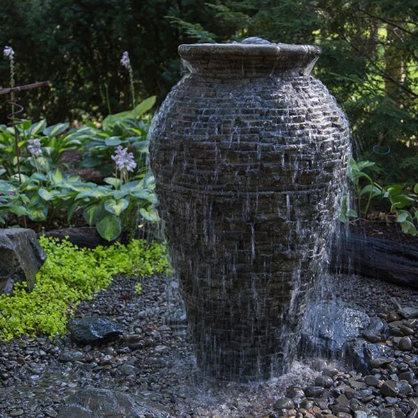 Medium Stacked Slate Urn Fountain